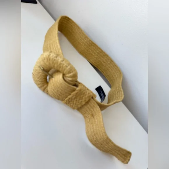 Anthropologie Raffia Woven Statement Buckle Belt Size S excellent condition - Picture 13 of 13